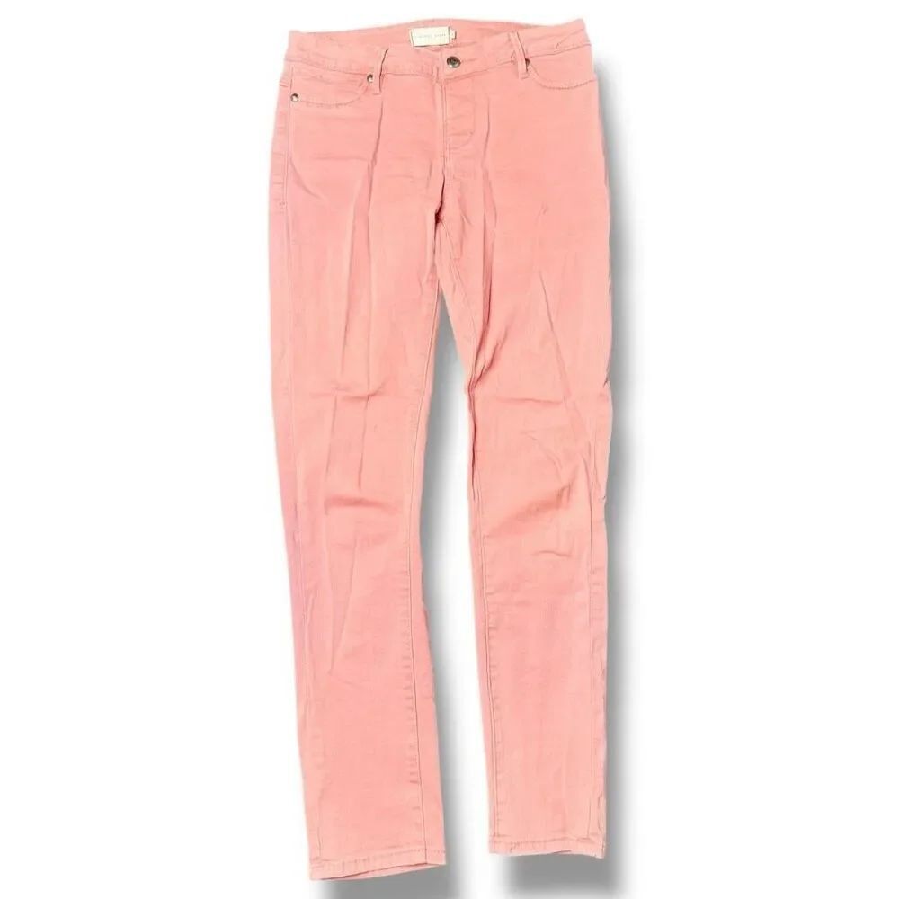 Campbell Chase Pink Coral Mid-Rise Stretch Skinny Jegging Jeans Women’s Size 26